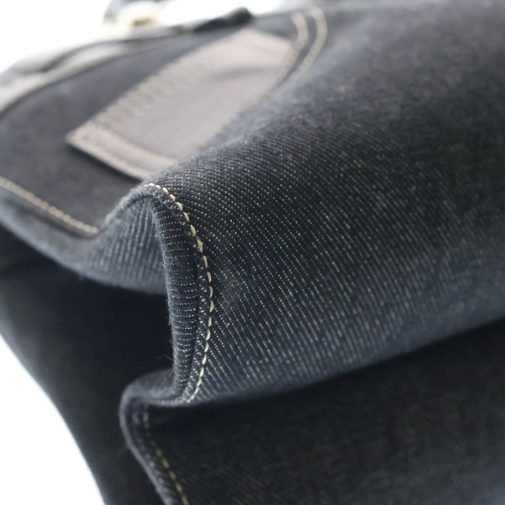 Dior Street Chic Belt Buckle Denim Tote Black — view 5