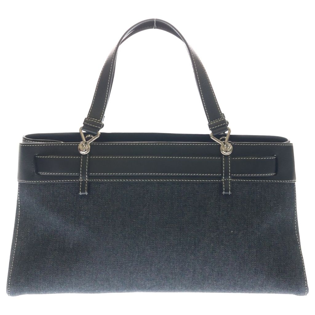 Dior Street Chic Belt Buckle Denim Tote Black — view 2