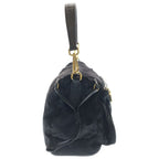 Prada Trianglelogo Oneshoulder Black Leather Nylon Gold Handbag — view 3