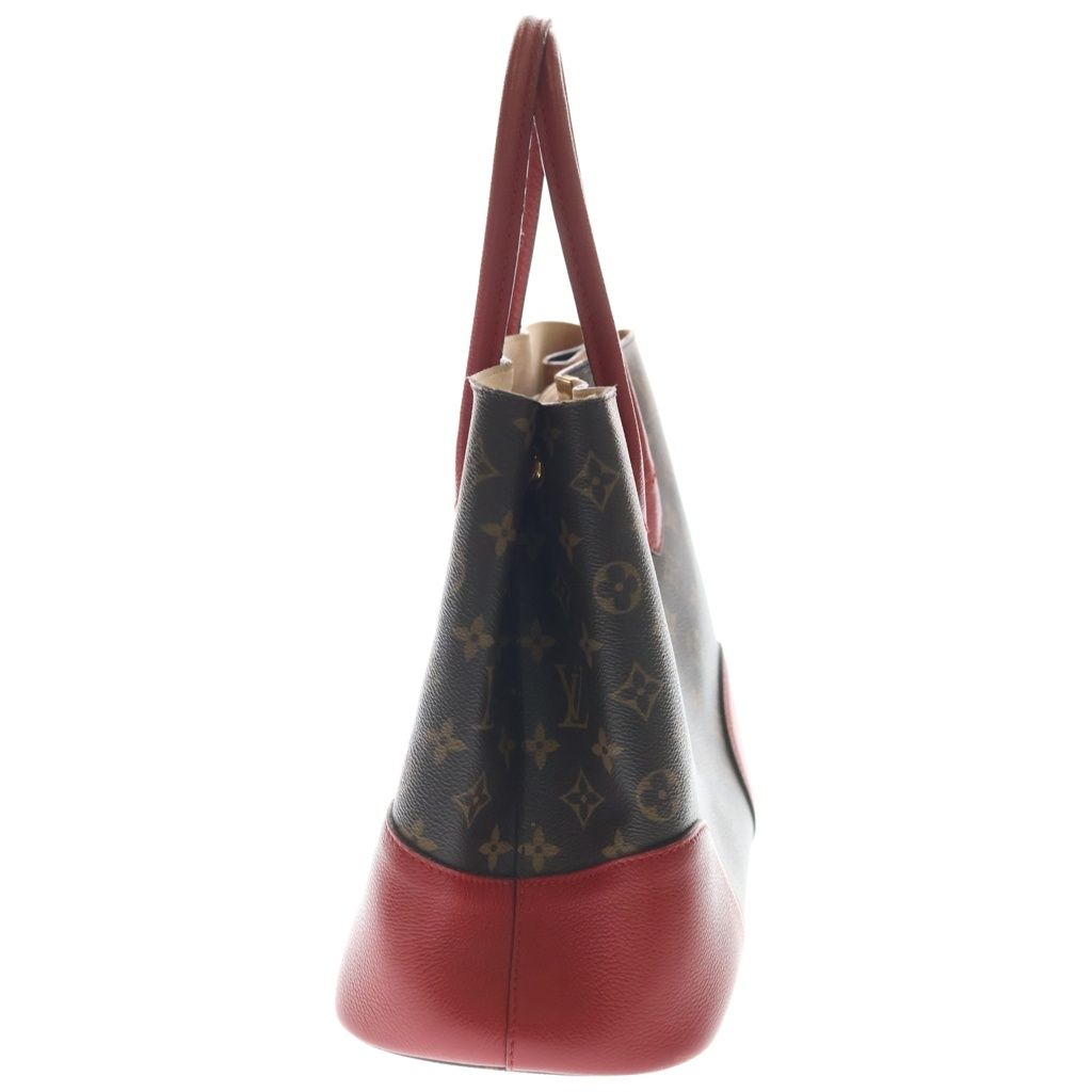 Louis Vuitton Monogram Dori Tote Brown Red Leather Gold — view 3