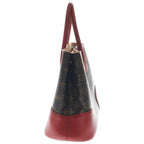 Louis Vuitton Monogram Dori Tote Brown Red Leather Gold — view 3