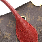 Louis Vuitton Monogram Dori Tote Brown Red Leather Gold — view 7