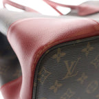 Louis Vuitton Monogram Dori Tote Brown Red Leather Gold — view 5