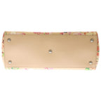 Gucci Bamboo Floral Pattern Flower Leather Handbag Pink Multicolor — view 4