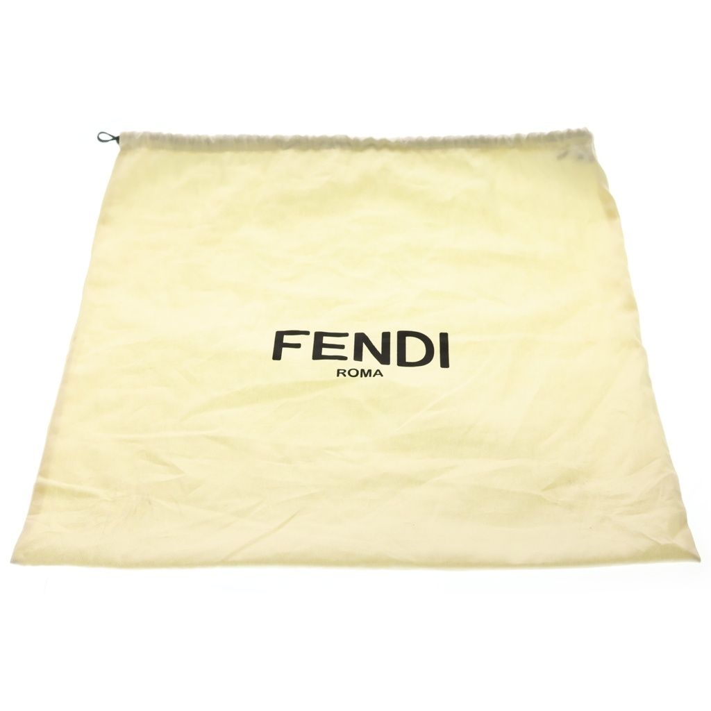 Fendi Bag Zucca Pattern Handbag Lightgreen Canvas Leather Gold — view 8