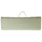 Fendi Bag Zucca Pattern Handbag Lightgreen Canvas Leather Gold — view 4