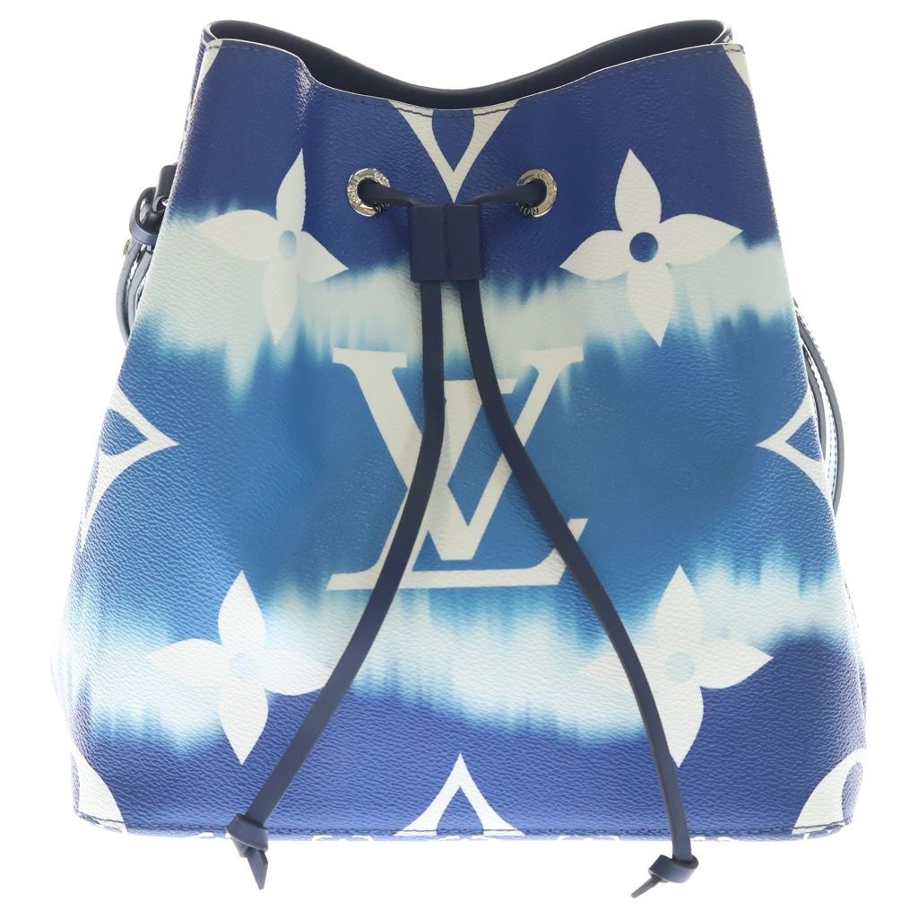 Louis Vuitton S Neo Noe Leather 2-Way Shoulder Bag Drawstring Blue White