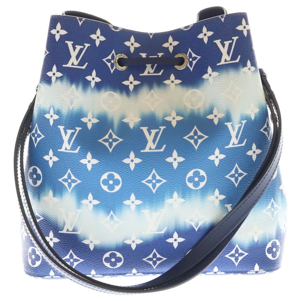 Louis Vuitton S Neo Noe Leather 2-Way Shoulder Bag Drawstring Blue White — view 2