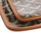 Goyard Pochette Plumet PM Leather Shoulder Bag Wallet Pouch Brown — view 4