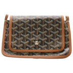 Goyard Pochette Plumet PM Leather Shoulder Bag Wallet Pouch Brown