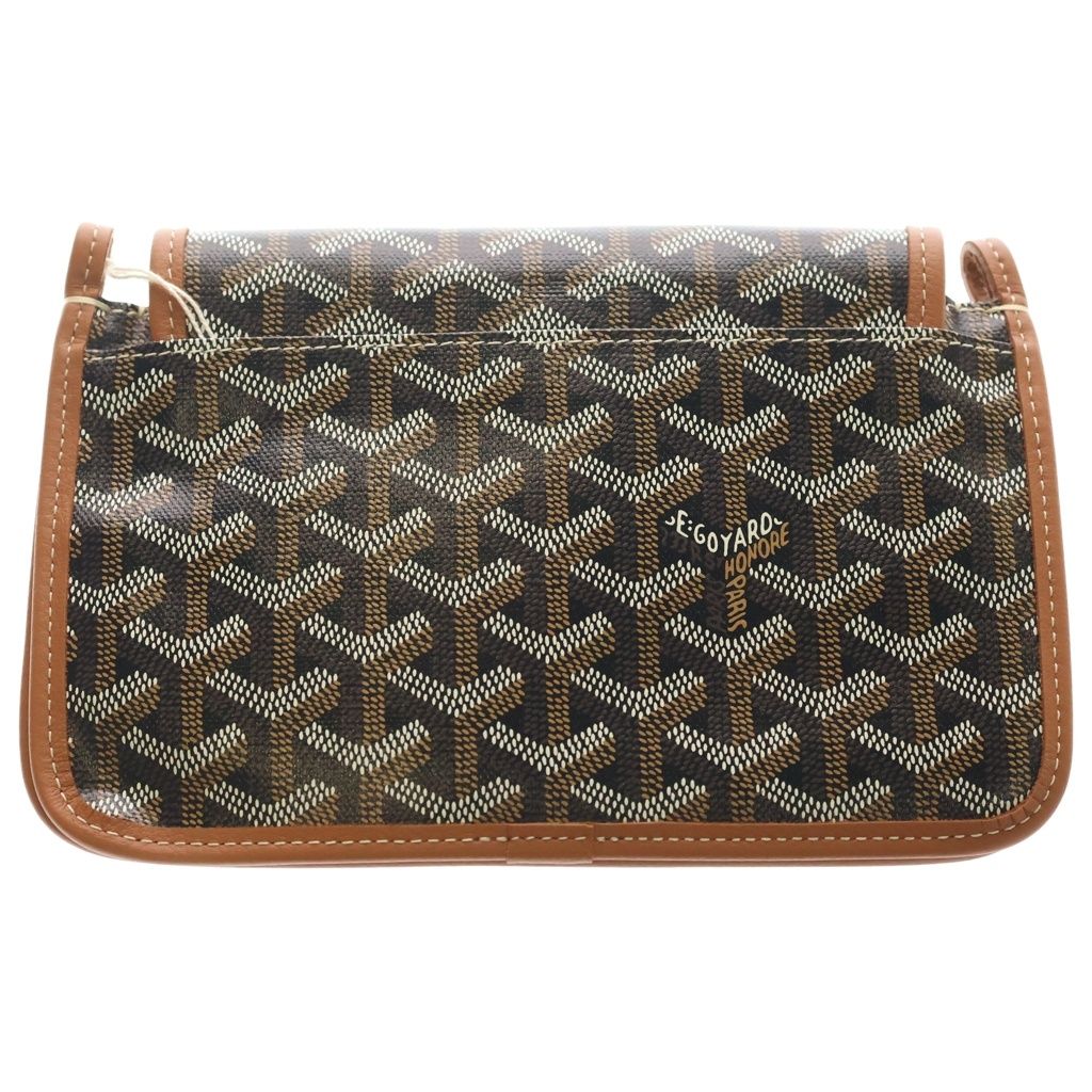 Goyard Pochette Plumet PM Leather Shoulder Bag Wallet Pouch Brown — view 2