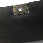 Chanel Boy 25 Lambskin Leather Chain Shoulder Bag Silver Black Stand — view 8