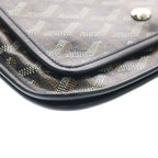 Goyard Plumet Tee Canvas Leather Pouch Wallet Shoulder Bag Silver Black — view 4
