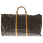 Louis Vuitton Monogram Keepall Bandouliere 60 Leather 2-Way Shoulder Bag Brown