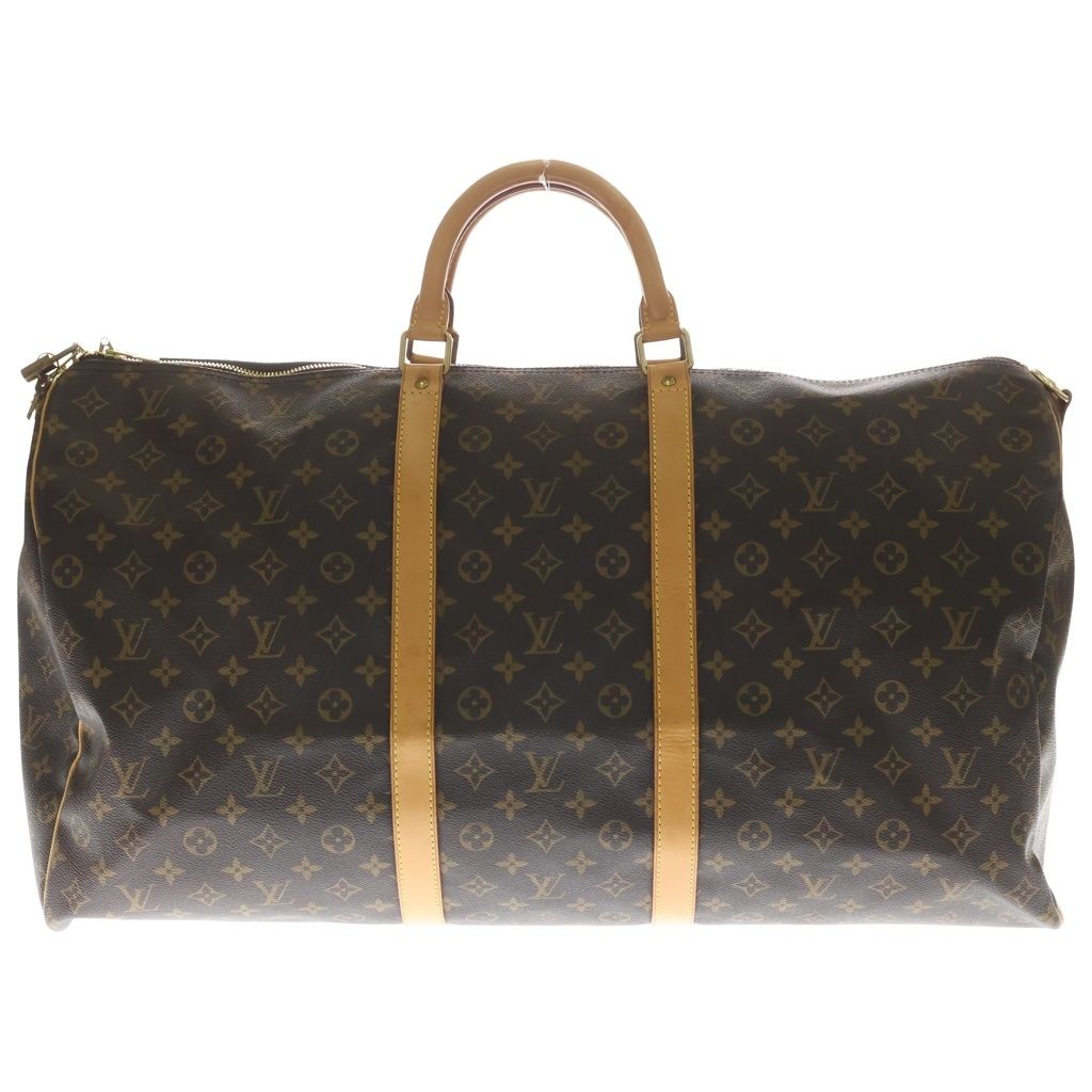 Louis Vuitton Monogram Keepall Bandouliere 60 Leather 2-Way Shoulder Bag Brown