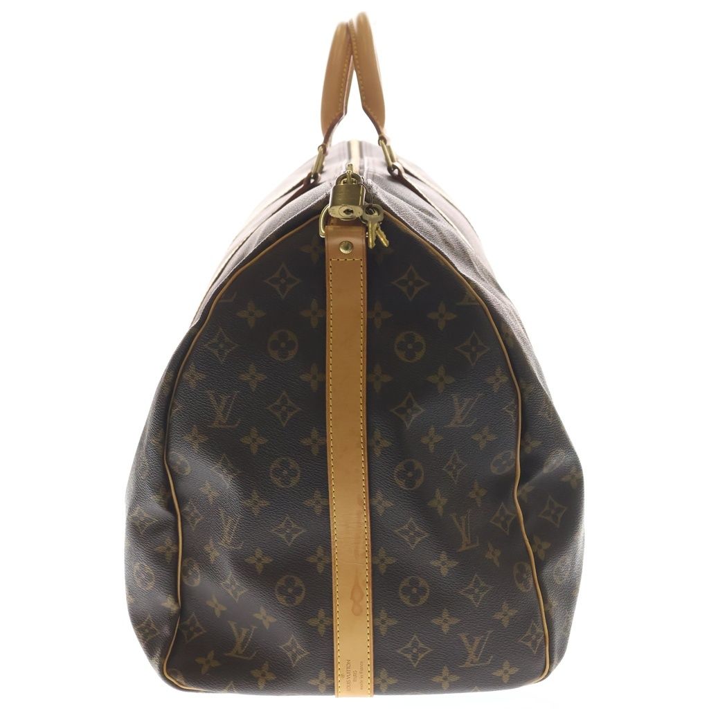 Louis Vuitton Monogram Keepall Bandouliere 60 Leather 2-Way Shoulder Bag Brown — view 3