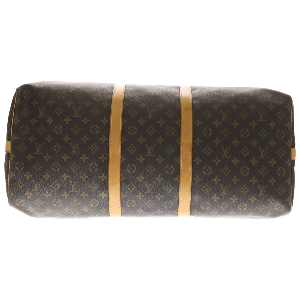Louis Vuitton Monogram Keepall Bandouliere 60 Leather 2-Way Shoulder Bag Brown — view 4