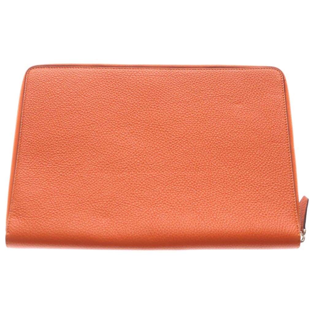 Fendi Clutch Secondbag Pouch Orange Leather — view 2