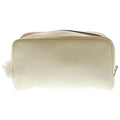 Fendi Secondbag Pouch White Leather Silver