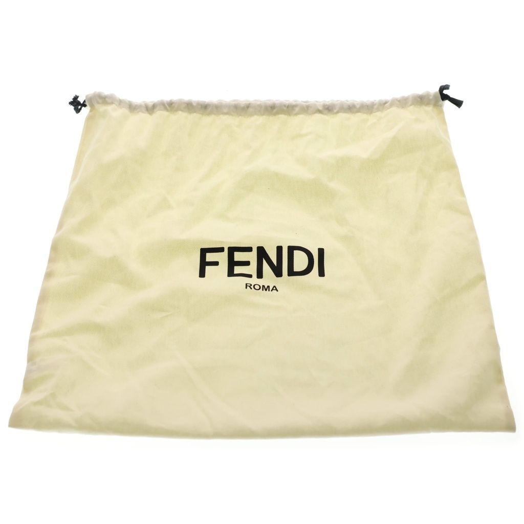 Fendi Secondbag Pouch White Leather Silver — view 8