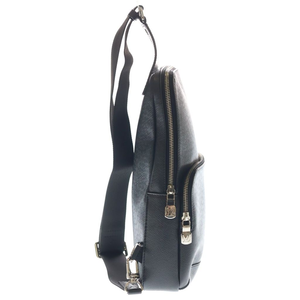 Louis Vuitton Taiga New Sling Bag Black Leather Silver — view 3