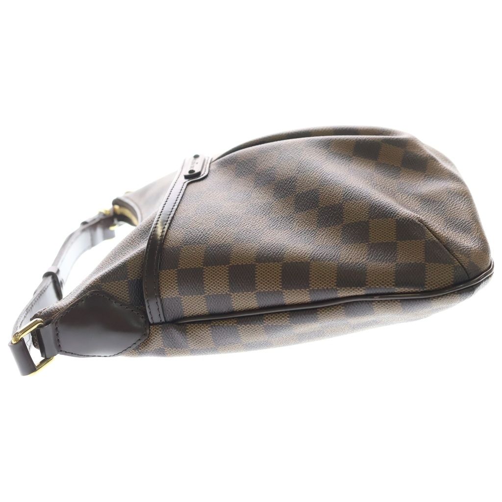 Louis Vuitton Damier Blue Msveli PM Shoulder Bag Leather Brown — view 3