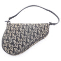 Dior Saddlebag Handbag Navy Canvas