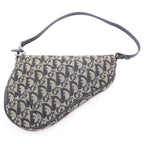 Dior Saddlebag Handbag Navy Canvas