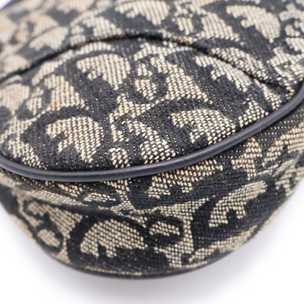 Dior Saddlebag Handbag Navy Canvas — view 5