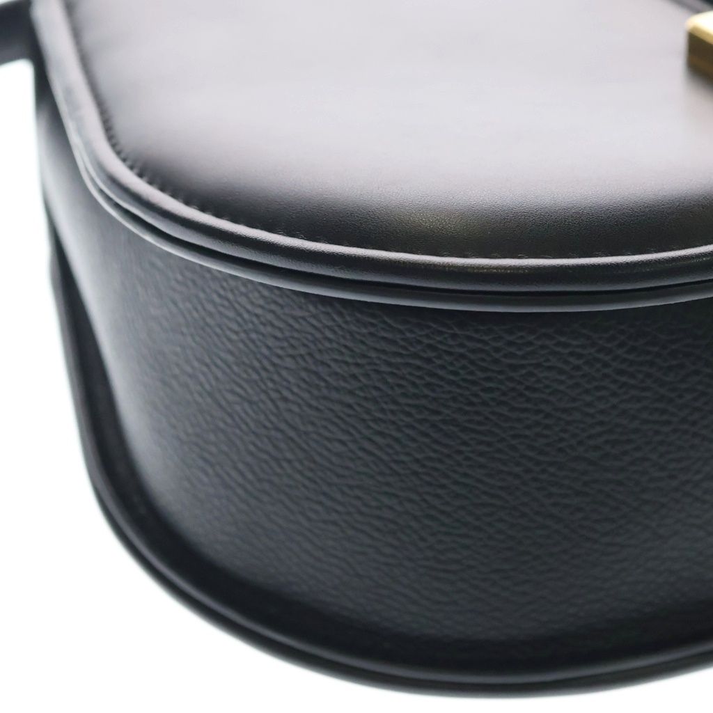 Fendi Mont Shoulder Bag FF Logo Leather Black — view 5