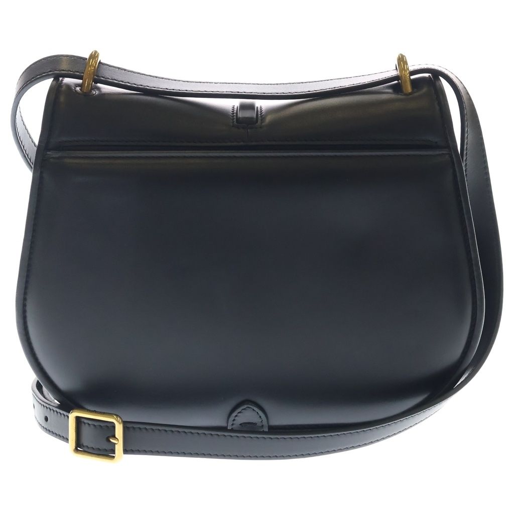 Fendi Mont Shoulder Bag FF Logo Leather Black — view 2