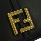 Fendi Mont Shoulder Bag FF Logo Leather Black — view 6