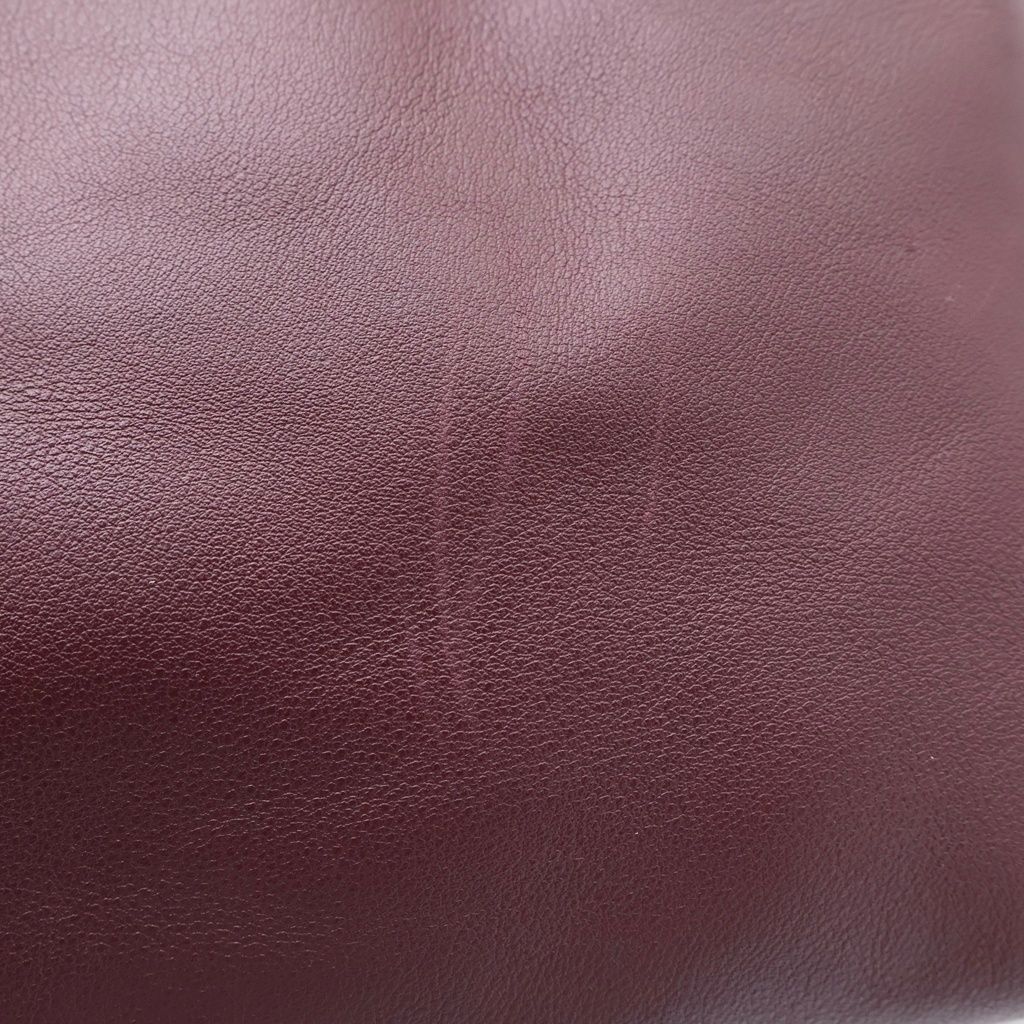 Loewe Lame Leather 2-Way Shoulder Bag Drawstring Bordeaux — view 7