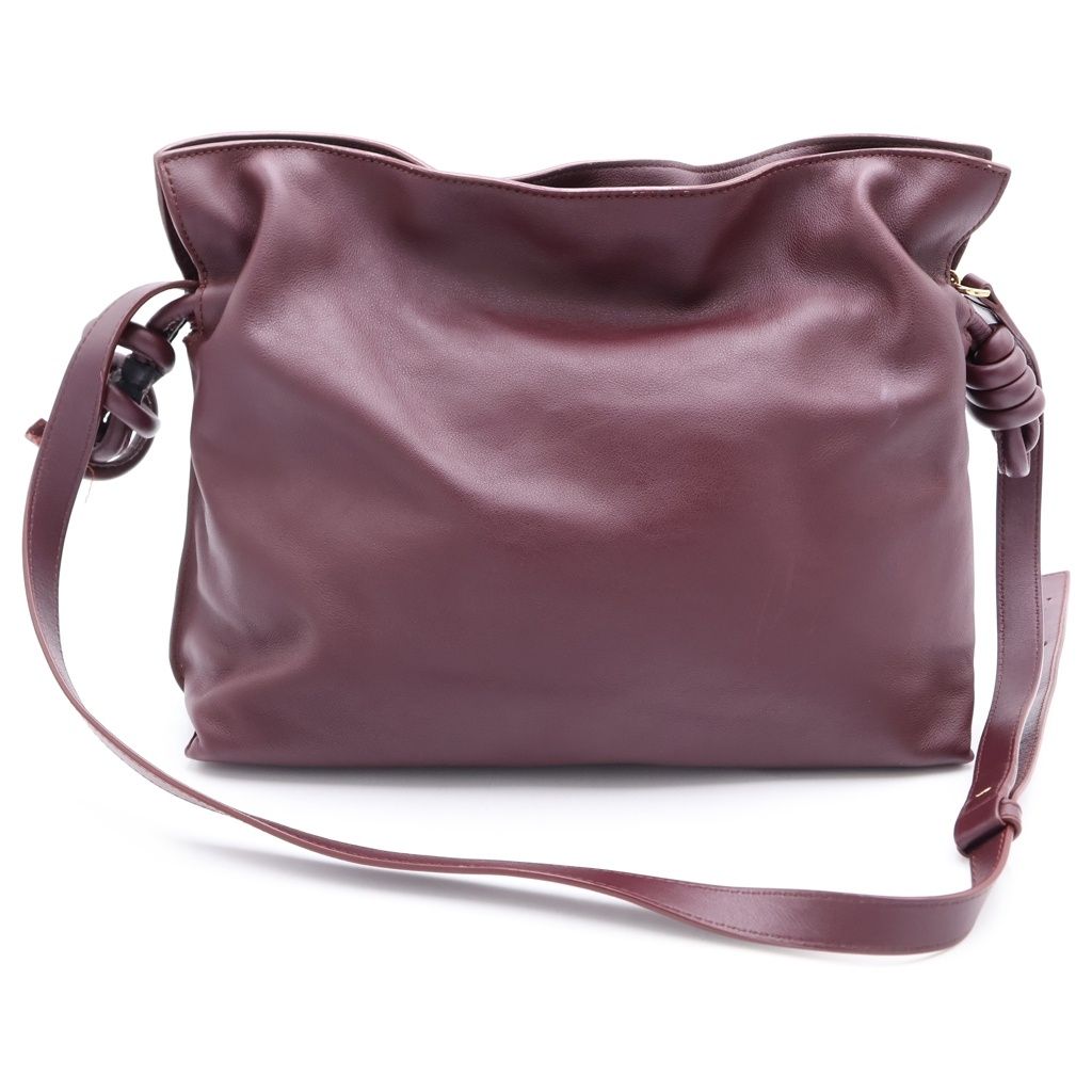 Loewe Lame Leather 2-Way Shoulder Bag Drawstring Bordeaux — view 2