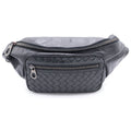 Bottega Veneta Intreccia Leather Belt Bag Black