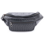 Bottega Veneta Intreccia Leather Belt Bag Black