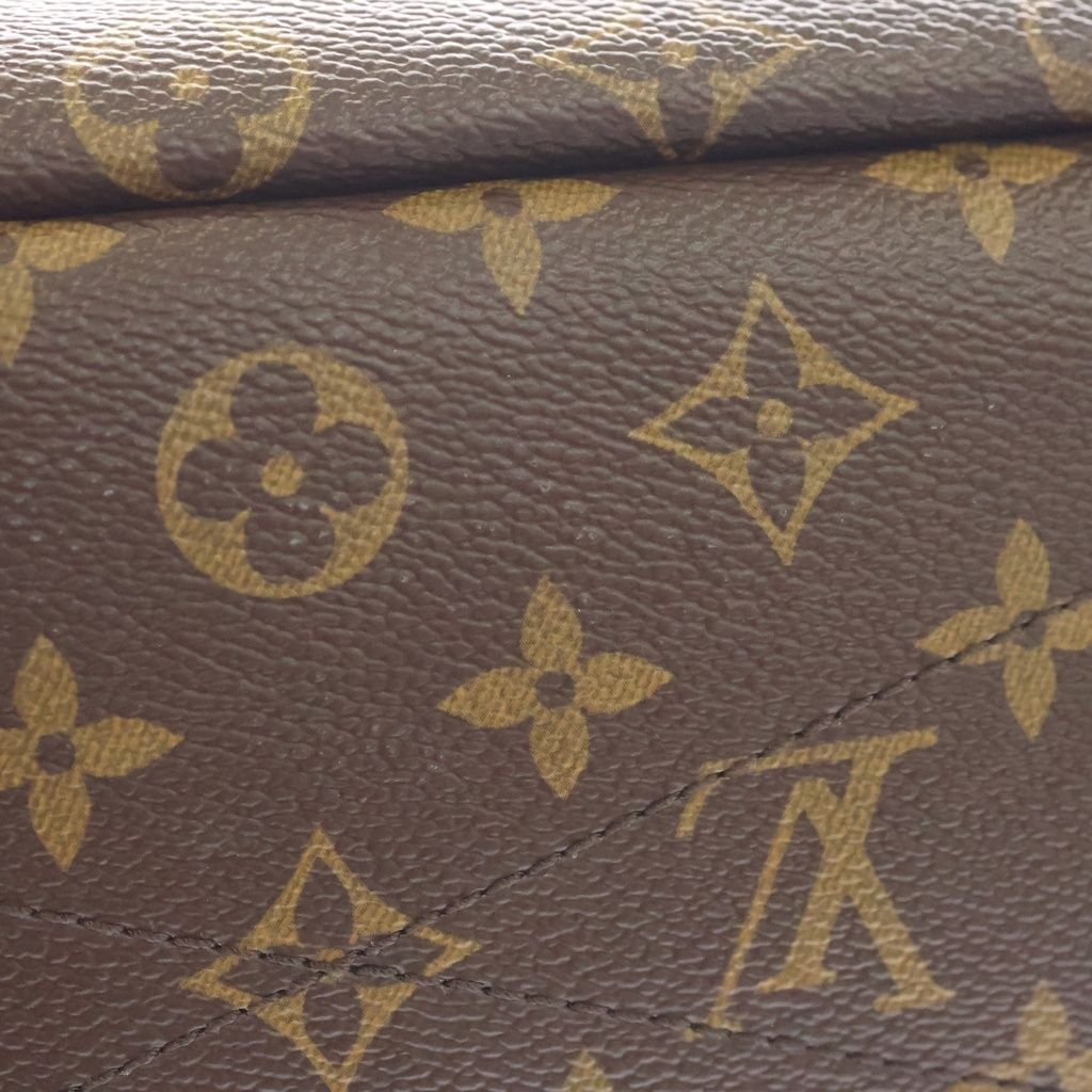 Louis Vuitton Monogram Pallas M 2-Way Shoulder Bag Brown Black Leather Gold — view 7