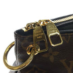 Louis Vuitton Monogram Pallas M 2-Way Shoulder Bag Brown Black Leather Gold — view 6