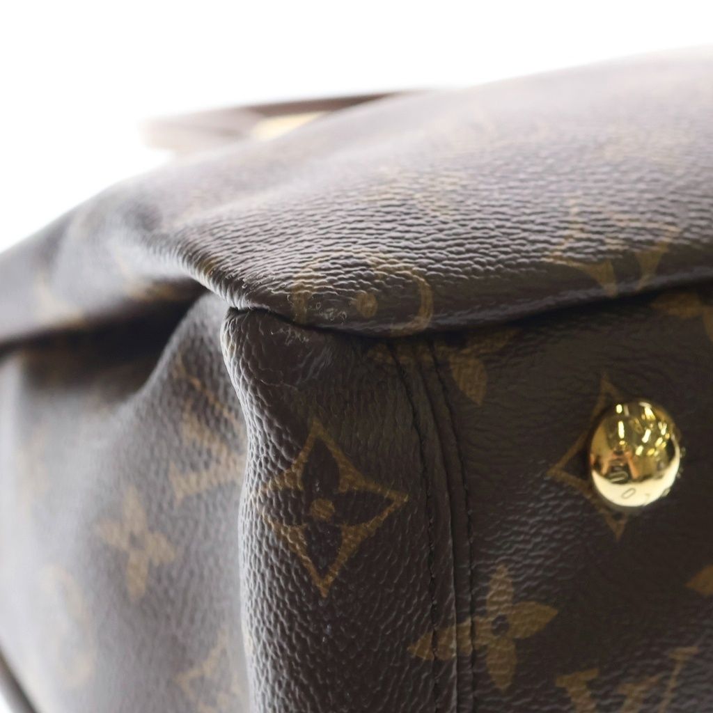 Louis Vuitton Monogram Pallas M 2-Way Shoulder Bag Brown Black Leather Gold — view 5
