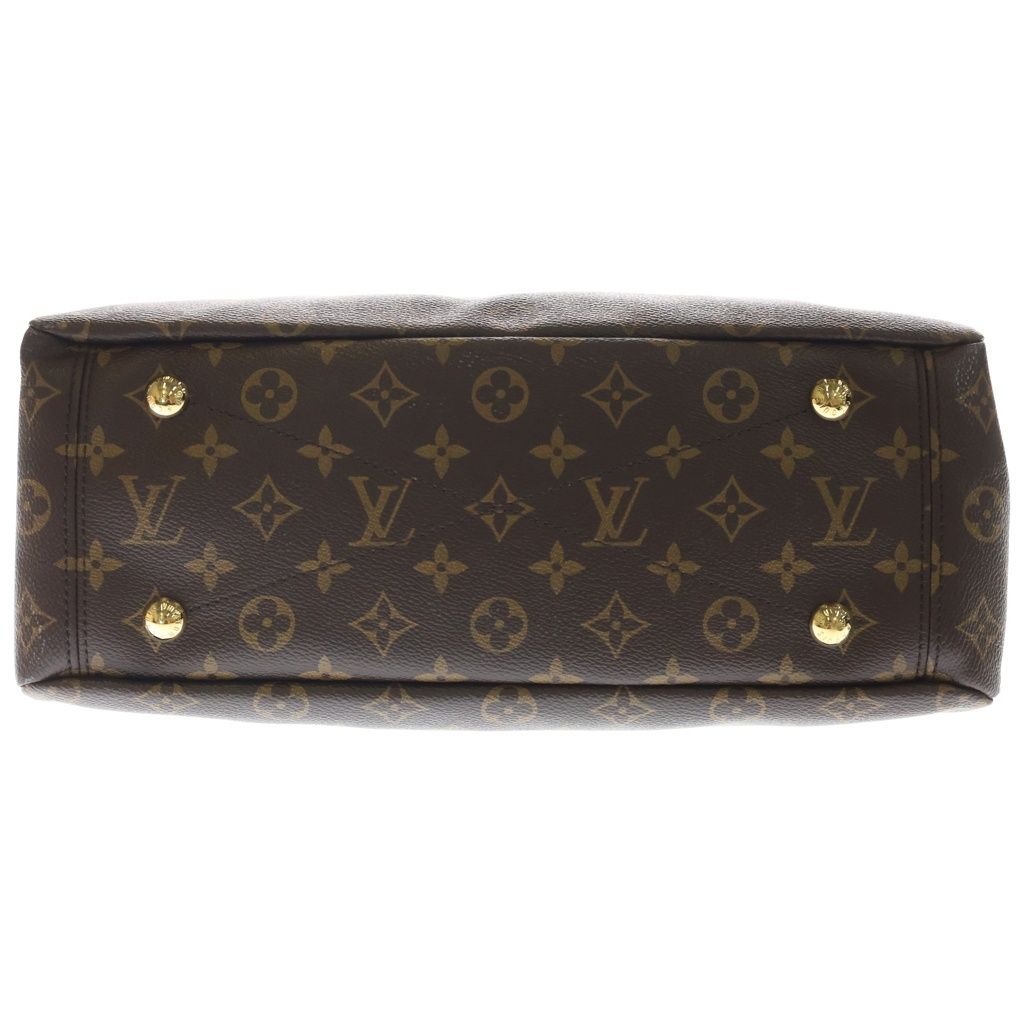 Louis Vuitton Monogram Pallas M 2-Way Shoulder Bag Brown Black Leather Gold — view 4