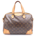 Louis Vuitton Monogram Tee PM Leather Handbag Brown