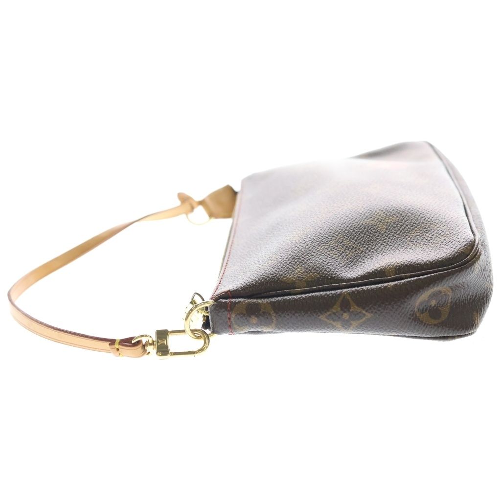 Louis Vuitton Monogram Cherry Pochette Sowa Minihandbag Pouch Brown Leather Gold — view 3