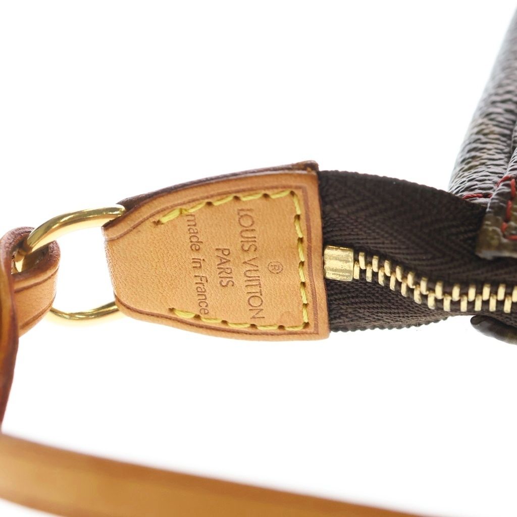 Louis Vuitton Monogram Cherry Pochette Sowa Minihandbag Pouch Brown Leather Gold — view 6