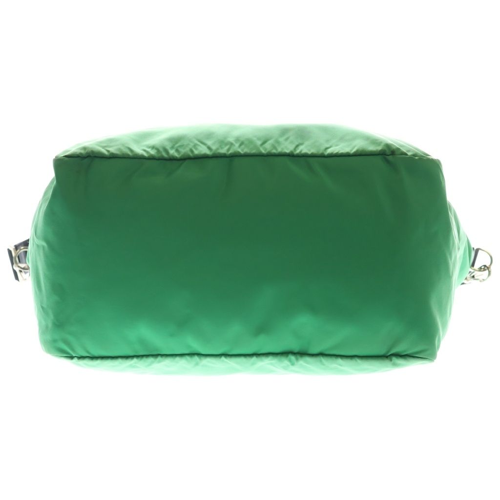 Prada Trianglelogo Tessuto 2-Way Tote Back Shoulder Bag Green Nylon Silver — view 4