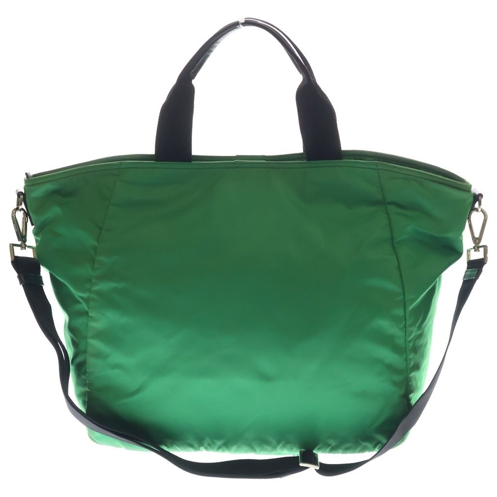 Prada Trianglelogo Tessuto 2-Way Tote Back Shoulder Bag Green Nylon Silver — view 2