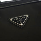 Prada 2-Way Bree Bag Tessuto Shoulder Bag Business Black Nylon Saffiano Silver — view 7