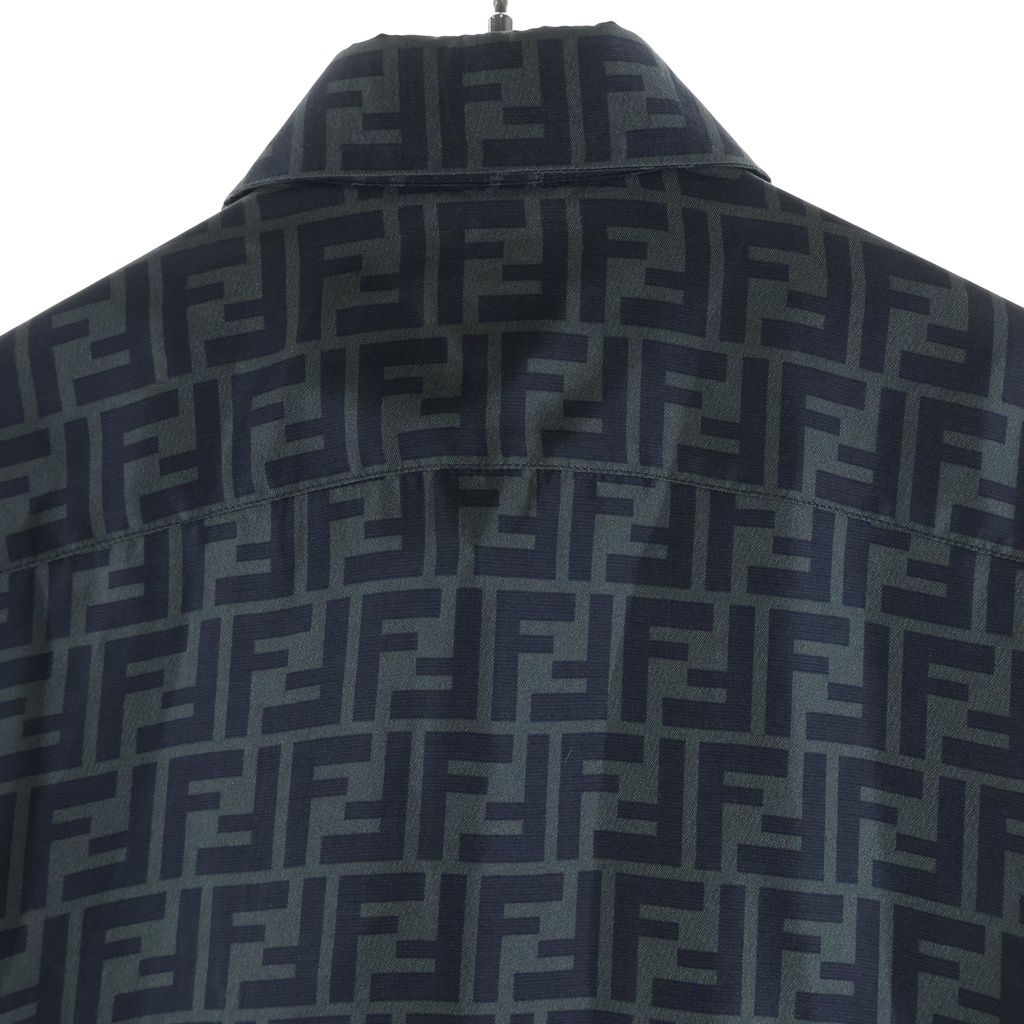 Fendi Zuccaall Over Pattern Long Sleeve Shirt Black 39 — view 4