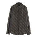 Fendi Zucca Pattern Silk Long Sleeve Shirt All Over Regular Color Logo Brown