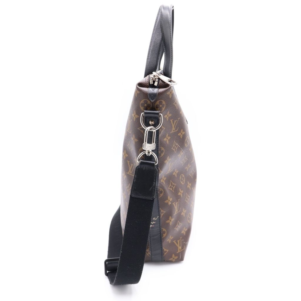 Louis Vuitton Monogram Macassar Davis Leather 2-Way Tote Shoulder Bag Brown — view 3