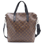 Louis Vuitton Monogram Macassar Davis Leather 2-Way Tote Shoulder Bag Brown